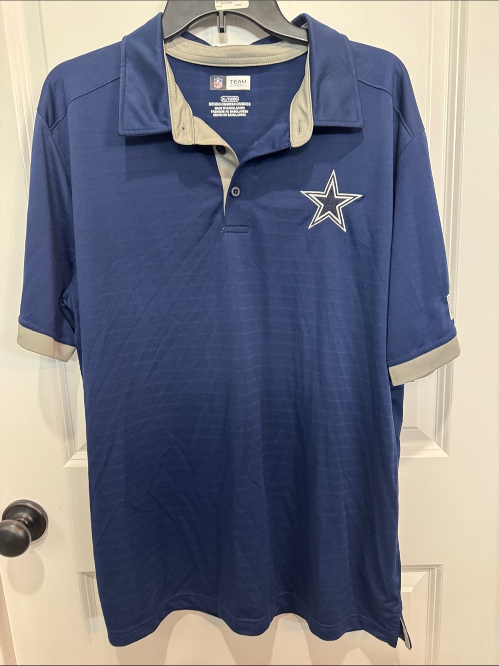 NFL Dallas Cowboys Navy Polo with Grey Trim